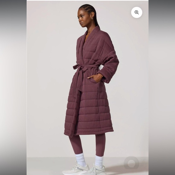 Women's studio coat in Plum - Picture 4 of 4